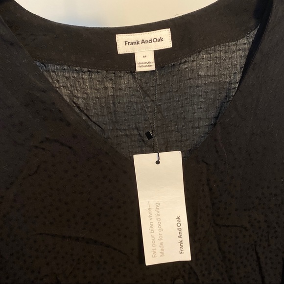 FRANK & OAK Button Down Top NWT - Picture 2 of 5